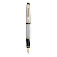 WATERMAN Expert Fountain Pen - Stainless Steel Gold Trim