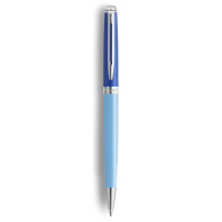WATERMAN Hemisphere Ballpoint Pen - Blue Chrome Trim - Image 2