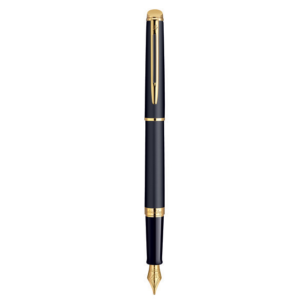 WATERMAN Hemisphere Fountain Pen - Matte Lacquer Black Gold