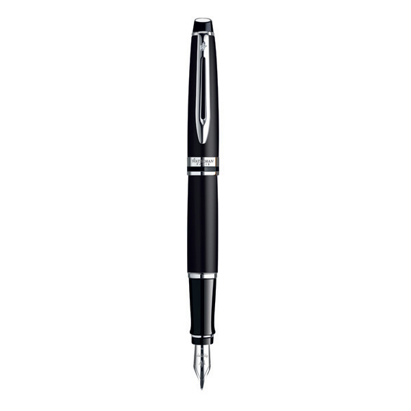 Medium Point Waterman Expert Fountain Pen S0951860 Matte Black Chrome Trim